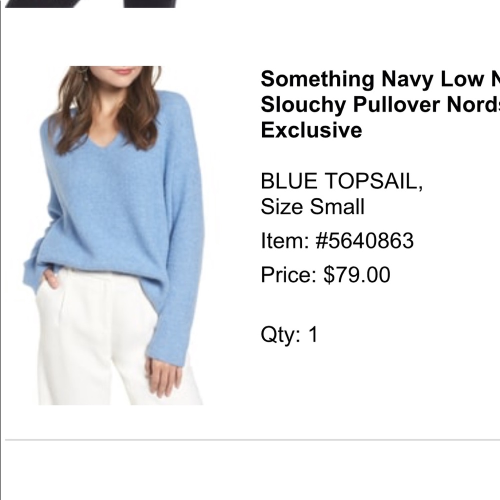 NWOT Something Navy Sweater
